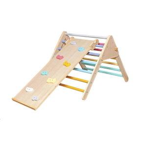 Dřevěný Piklerové trojúhelník set (prolézačka do interiéru) - barevný Dřevěný Piklerové trojúhelník set (prolézačka do interiéru) - barevný
