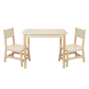 Dětský stolek a židle (set) - natur Dětský stolek a židle (set) - natur