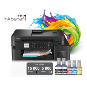 BROTHER multifunkce inkoustová MFC-T930DW - A4 128MB 2400x600 17ppm LCD FAX USB 2.0. WIFI  - INKTANK, INK BENEFIT