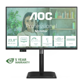 AOC MT 23,8" 24P4U - 1920x1080,IPS,120Hz,1xVGA,1xHDMI,1xDP,USBhub,Repro,Pivot AOC MT 23,8" 24P4U - 1920x1080,IPS,120Hz,1xVGA,1xHDMI,1xDP,USBhub,Repro,Pivot
