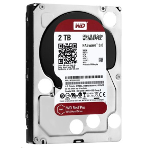 WD RED Pro NAS WD2002FFSX 2TB, SATA III 3.5", 64MB 7200RPM, 164MB/s, CMR WD RED Pro NAS WD2002FFSX 2TB, SATA III 3.5", 64MB 7200RPM, 164MB/s, CMR
