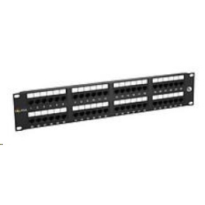Solarix Patch panel 48 x RJ45 CAT5E UTP 150 MHz černý 2U SX48-5E-UTP-BK Solarix Patch panel 48 x RJ45 CAT5E UTP 150 MHz černý 2U SX48-5E-UTP-BK