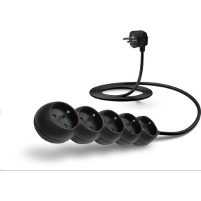 CONNECT IT prodlužovací kabel 230 V, 5 zásuvek, 2 m, bez vypínače (černý) CONNECT IT prodlužovací kabel 230 V, 5 zásuvek, 2 m, bez vypínače (černý)