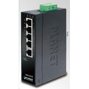 Planet ISW-501T, 5x 10/100, DIN,IP30, rozšířený teplotní rozsah -40~75 st.C Planet ISW-501T, 5x 10/100, DIN,IP30, rozšířený teplotní rozsah -40~75 st.C