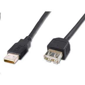PremiumCord USB 2.0 kabel prodlužovací, A-A, 5m černá PremiumCord USB 2.0 kabel prodlužovací, A-A, 5m černá