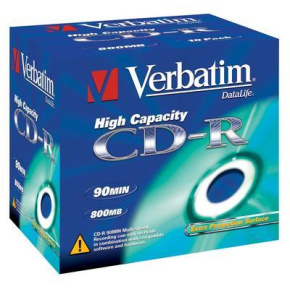 VERBATIM CD-R(10-Pack)Jewel/EP/DL/40x/90min/800MB VERBATIM CD-R(10-Pack)Jewel/EP/DL/40x/90min/800MB