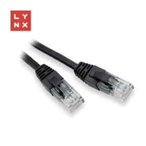 LYNX UTP patch kabel Cat5e, PVC, CCA, 2m, černý