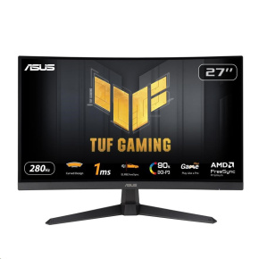 ASUS LCD 27" VG27VQM1B TUF Gaming 1920x1080, Full HD, Curved, 280Hz, ELMB, FreeSync, 1ms, 90% DCI-P3, HDMI, DP,VESA