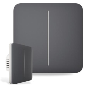 Ajax  SoloButton (2-gang) - Samostatné dvou tlačítko pro LightSwitch, grafitová