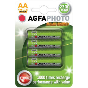 AgfaPhoto nabíjecí NiMH baterie AA, 2300mAh, blistr 4ks AgfaPhoto nabíjecí NiMH baterie AA, 2300mAh, blistr 4ks