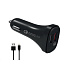 WG - Autonabíječka 2x USB, Quick Charge 3.0 5,4 A, + kabel USB-A na Lightning MFI, černá