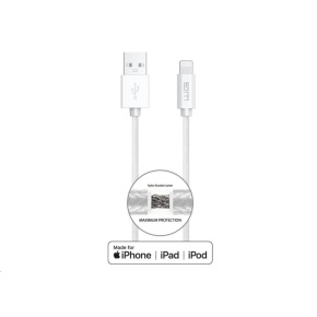 WG - Datový kabel Lightning MFI na USB-A, 1 metr, 2,4A , bílá WG - Datový kabel Lightning MFI na USB-A, 1 metr, 2,4A , bílá