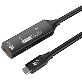 PremiumCord USB-C 3.2 Gen 2 repeater a prodlužovací kabel Male-Female, 10Gbps Aluminium 10m