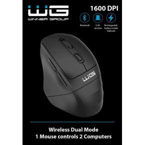 WG - Bezdrátová myš WG5 SeaMouse, 2v1, bluetooth + USB dongle, černá WG - Bezdrátová myš WG5 SeaMouse, 2v1, bluetooth + USB dongle, černá