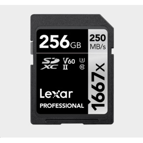 Lexar SDXC Pro 1667X UHS-II U3 R250/W120 (V60) 256G