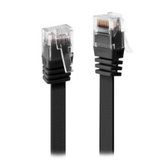 Patch kabel XtendLan Cat6, UTP - 10m, černý, plochý