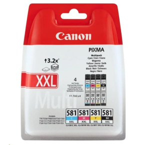 Canon CARTRIDGE CLI-581XXL C/M/Y/BK MultiPack pro PIXMA TS615x, TS625x, TS635x, TS815x, TS825x, TS8350 (600 str.)