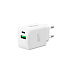 WG Síťová nabíječka GaN 2xUSB (A+C)/USB-C PD45W+USB-A QC3.0 18W/white