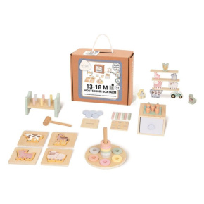 Sada montessori hraček pro děti od 1 roku (13–18 měsíců) Farma - edukativní box Sada montessori hraček pro děti od 1 roku (13–18 měsíců) Farma - edukativní box
