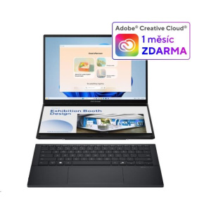 ASUS NTB Zenbook Duo (UX8406CA-OLED088W), Ultra 7 255H, 14" 3K, 32GB, 1TB SSD, Intel Arc, W11 Home, Inkwell Gray