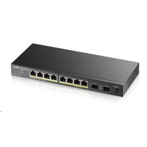 Zyxel GS1100-10HP v2 10-port Desktop Gigabit PoE Switch, 8x gigabit PoE RJ45, 2x SFP, 120W PoE budget