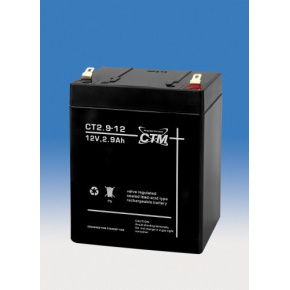 Baterie - CTM CT 12-2,9 (12V/2,9Ah - Faston 187), životnost 5let