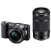 SONY Alfa5000 fotoaparát, 20.4MPix + 16-50mm + 55-210mm - černý