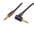 PremiumCord HQ stíněný kabel stereo Jack 3.5mm - Jack 3.5mm zahnutý 90°, 3m