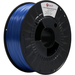 C-TECH Tisková struna (filament) PREMIUM LINE, Silk PLA, signální modrá, RAL5005, 1,75mm, 1kg