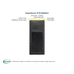 SUPERMICRO SuperWorkstation SYS-5039AD-I