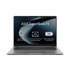 ASUS NTB ExpertBook PM3 (PM3406CKA-NZR732X), AI 7 350, 14" 2560x1600, 32GB, 1TB SSD, Radeon, W11 Pro, Misty Grey