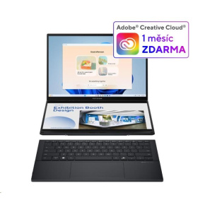 ASUS NTB Zenbook Duo (UX8406CA-OLED067X), Ultra 7 255H, 14" 3K, 32GB, 1TB SSD, Intel Arc, W11 Pro, Inkwell Gray