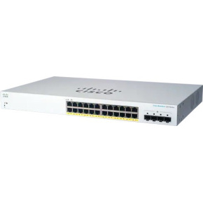 Cisco switch CBS220-24P-4G, 24xGbE RJ45, 4xSFP, PoE+, 195W - REFRESH