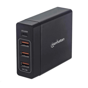 MANHATTAN USB nabíjecí stanice Power Delivery Charging Station – 72 W, černá