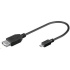 PREMIUMCORD Redukce USB 2.0 A - Micro B OTG, kabel (F/M, On The Go kompatibilní)