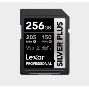Lexar SDXC Professional SILVER Plus 1066x UHS-I/U3/A2/4K R205/W150 (V30) 256GB Lexar SDXC Professional SILVER Plus 1066x UHS-I/U3/A2/4K R205/W150 (V30) 256GB