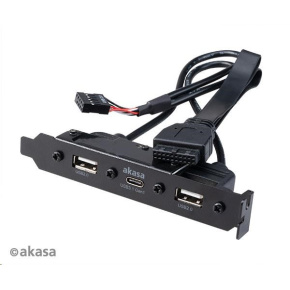 AKASA adaptér MB interní, Type-C USB3.1 Gen1 internal adapter cable + Type-A USB2.0  ports, 40 cm