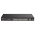 D-Link DGS-1100-26MPV2 26-Port PoE+ Gigabit Smart Managed Switch, 24x PoE gigabit, 2x RJ45/SFP, PoE budget 370W