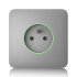 Ajax  SoloCover (smart) - Samostatný kryt zásuvky, mlhová