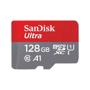 SanDisk MicroSDXC karta 128GB Ultra (120MB/s, A1 Class 10 UHS-I ) + adaptér SanDisk MicroSDXC karta 128GB Ultra (120MB/s, A1 Class 10 UHS-I ) + adaptér