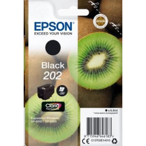 EPSON ink čer Singlepack "Kiwi" Black 202 Claria Premium Ink 6,9 ml