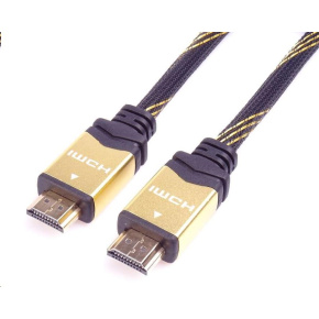 PREMIUMCORD Kabel HDMI 2.0 High Speed + Ethernet kabel HQ, zlacené konektory, 1m