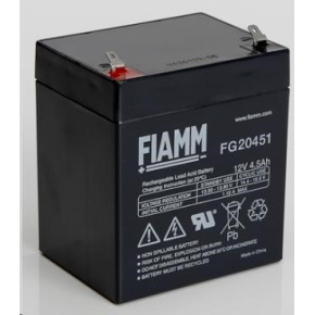 Baterie - Fiamm FG20451 (12V/4,5Ah - Faston 187), životnost 5let