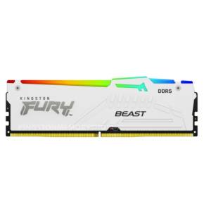 KINGSTON DIMM DDR5 64GB (Kit of 4) 5600MT/s CL40 FURY Beast White RGB XMP