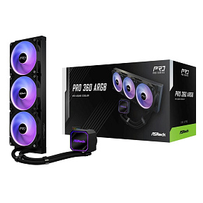 ASROCK Vodní chladič Pro 360 ARGB, 3x120mm, LGA1851, AM5, černá ASROCK Vodní chladič Pro 360 ARGB, 3x120mm, LGA1851, AM5, černá