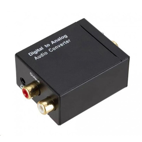 WG - Převodník digitálního signálu na analog - RCA L/R 3,5 mm, black