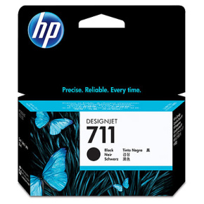 HP 711 Black DJ Ink Cart, 38 ml, CZ129A