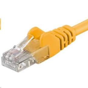 PREMIUMCORD Patch kabel UTP RJ45-RJ45 CAT5e 1m žlutá