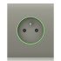 Ajax CenterCover (smart) - Středový kryt zásuvky, horizontální, olivová