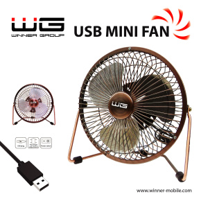 WG - Ventilátor USB mini fan 6inch, bronzový WG - Ventilátor USB mini fan 6inch, bronzový